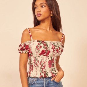 Exquisite NWT Reyton Georgette Reformation Top. Size: MEDIUM